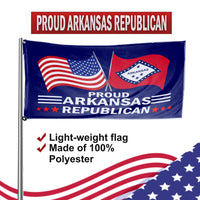 Proud Arkansas Republican 3 x 5 Flag - Limited Edition Flags