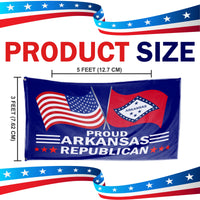 Proud Arkansas Republican 3 x 5 Flag - Limited Edition Flags