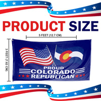 Proud Colorado Republican 3 x 5 Flag - Limited Edition Flags