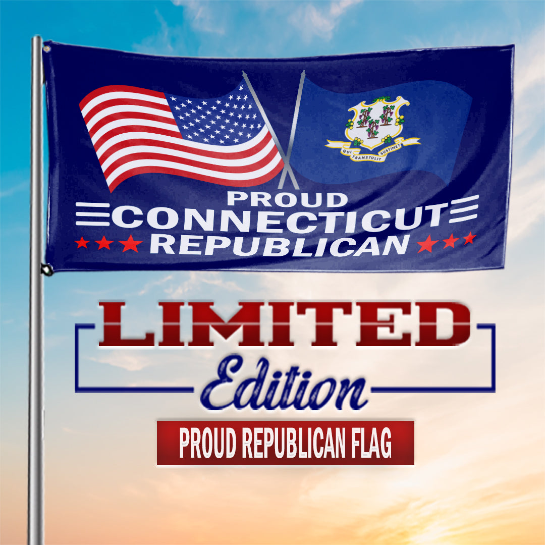 Proud Connecticut Republican 3 x 5 Flag - Limited Edition Flags