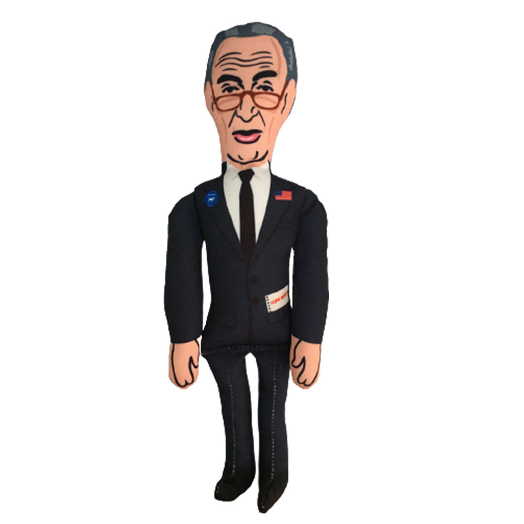 Chuck Schumer Tough Plush Dog Chew Toy with Squeaker - Official Republican Dogs