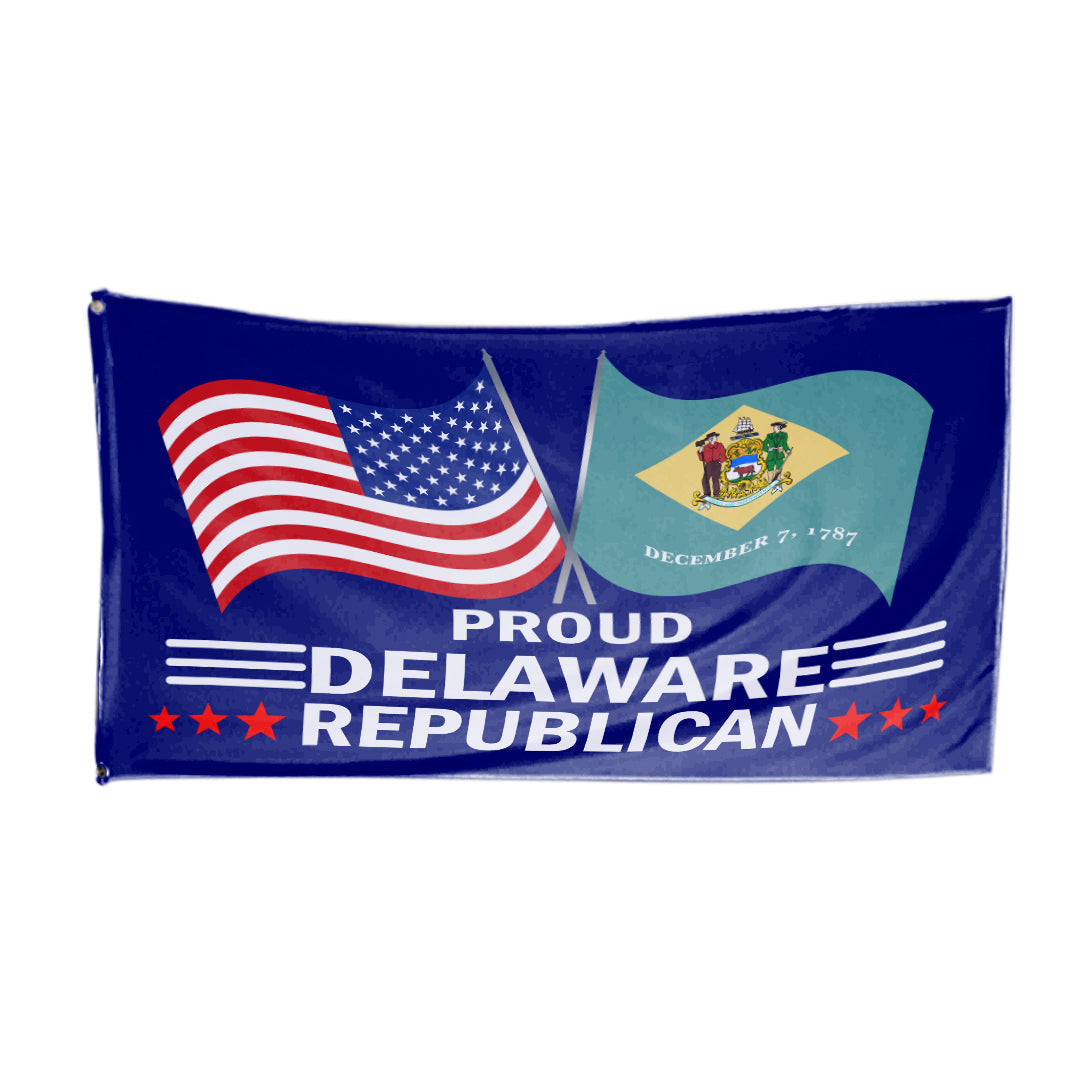 Proud Delaware Republican 3 x 5 Flag - Limited Edition Flags
