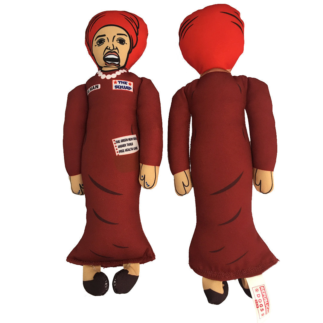 The Squad Includes AOC IIlhan Rashida & Ayanna Pressley Tough Plush Dog Chew Toys with Squeakers - Official Republican Dogs