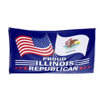 Proud Illinois Republican  3 x 5 Flag - Limited Edition Flags
