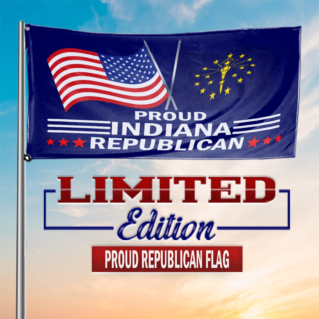 Proud Indiana Republican  3 x 5 Flag - Limited Edition Flags