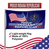 Proud Indiana Republican  3 x 5 Flag - Limited Edition Flags