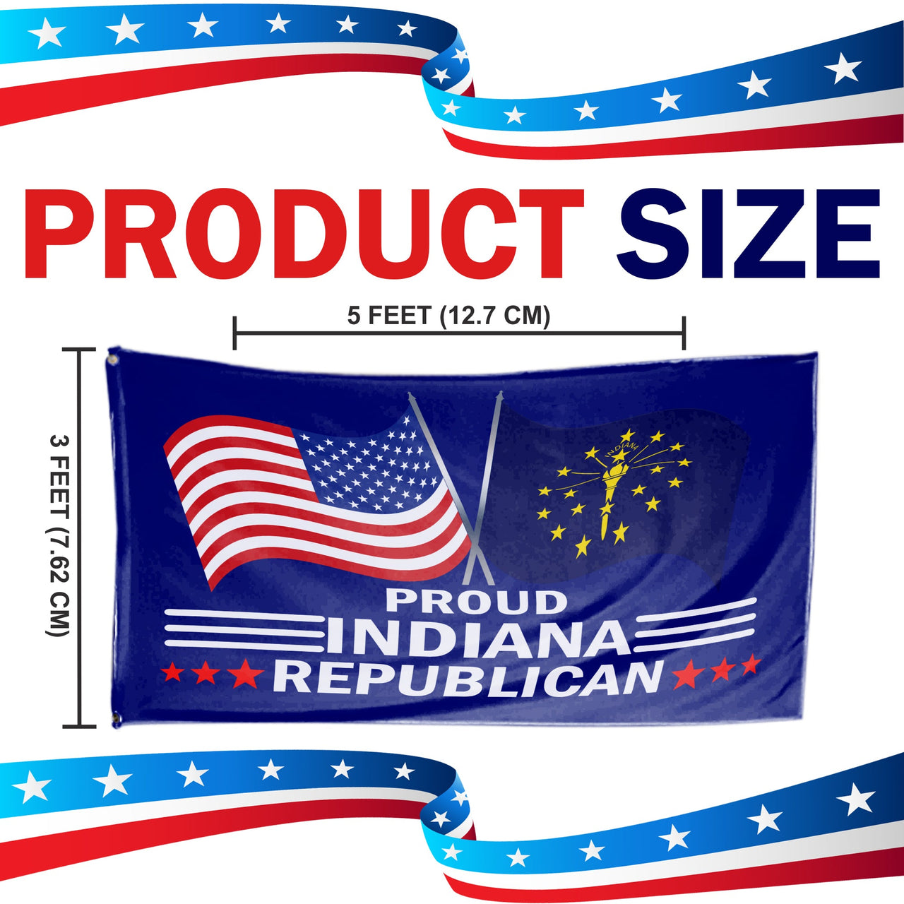 Proud Indiana Republican  3 x 5 Flag - Limited Edition Flags