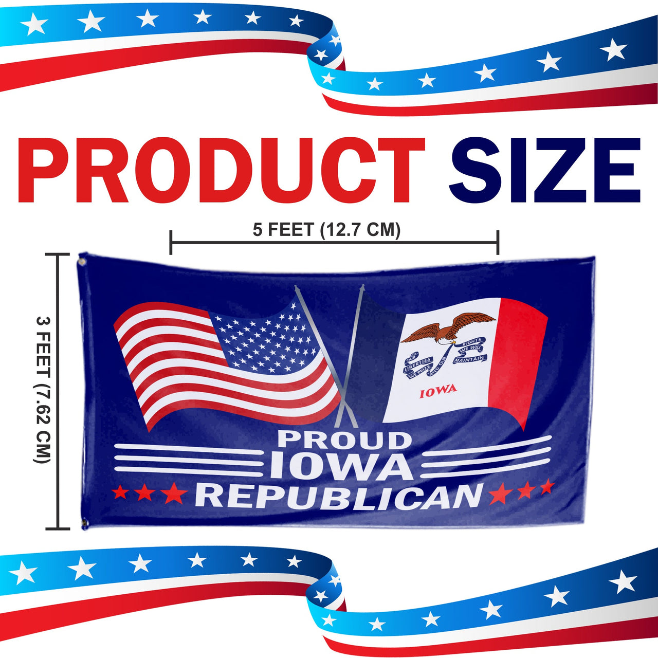 Proud Iowa Republican 3 x 5 Flag - Limited Edition Flags