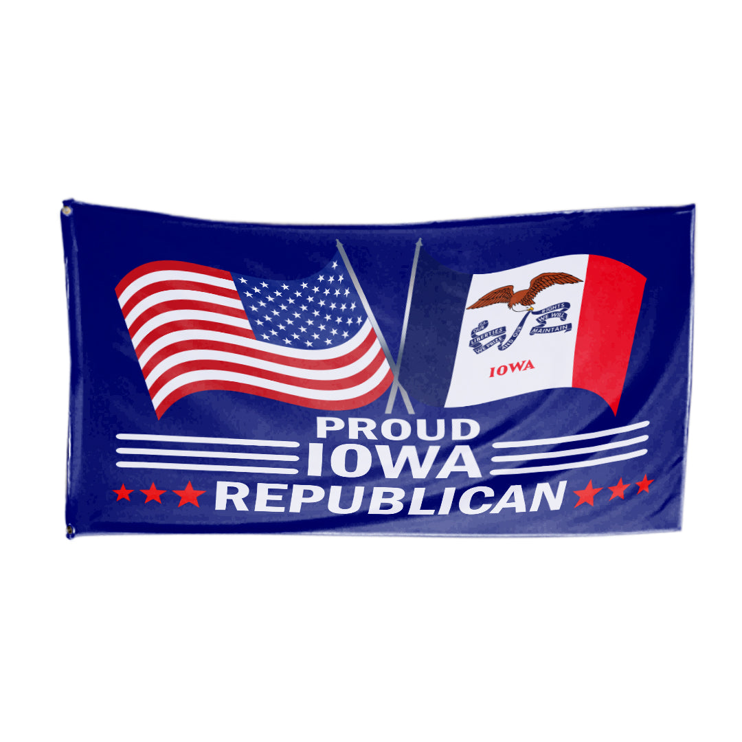 Proud Iowa Republican 3 x 5 Flag - Limited Edition Flags