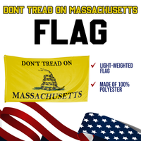 Don't Tread on Massachusetts 3 x 5 Gadsden Flag - Limited Edition