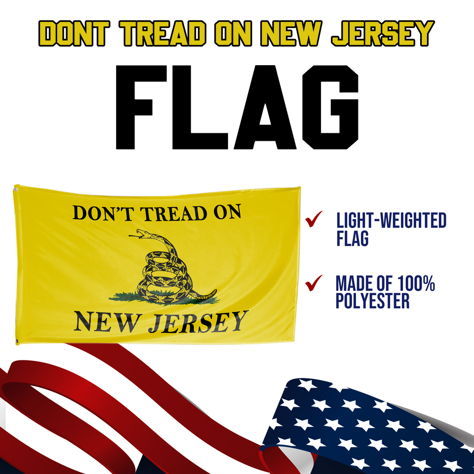 Don't Tread on New Jersey 3 x 5 Gadsden Flag - Limited Edition