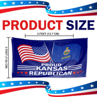 Proud Kansas Republican  3 x 5 Flag - Limited Edition Flags