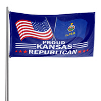 Proud Kansas Republican  3 x 5 Flag - Limited Edition Flags
