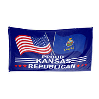 Proud Kansas Republican  3 x 5 Flag - Limited Edition Flags