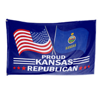 Proud Kansas Republican  3 x 5 Flag - Limited Edition Flags