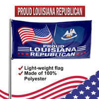 Proud Louisiana Republican 3 x 5 Flag - Limited Edition Flags