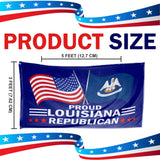 Proud Louisiana Republican 3 x 5 Flag - Limited Edition Flags