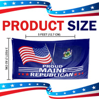 Proud Maine Republican 3 x 5 Flag - Limited Edition Flags