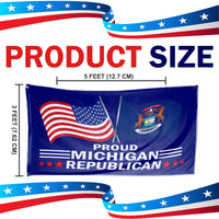 Proud Michigan Republican 3 x 5 Flag - Limited Edition Flags