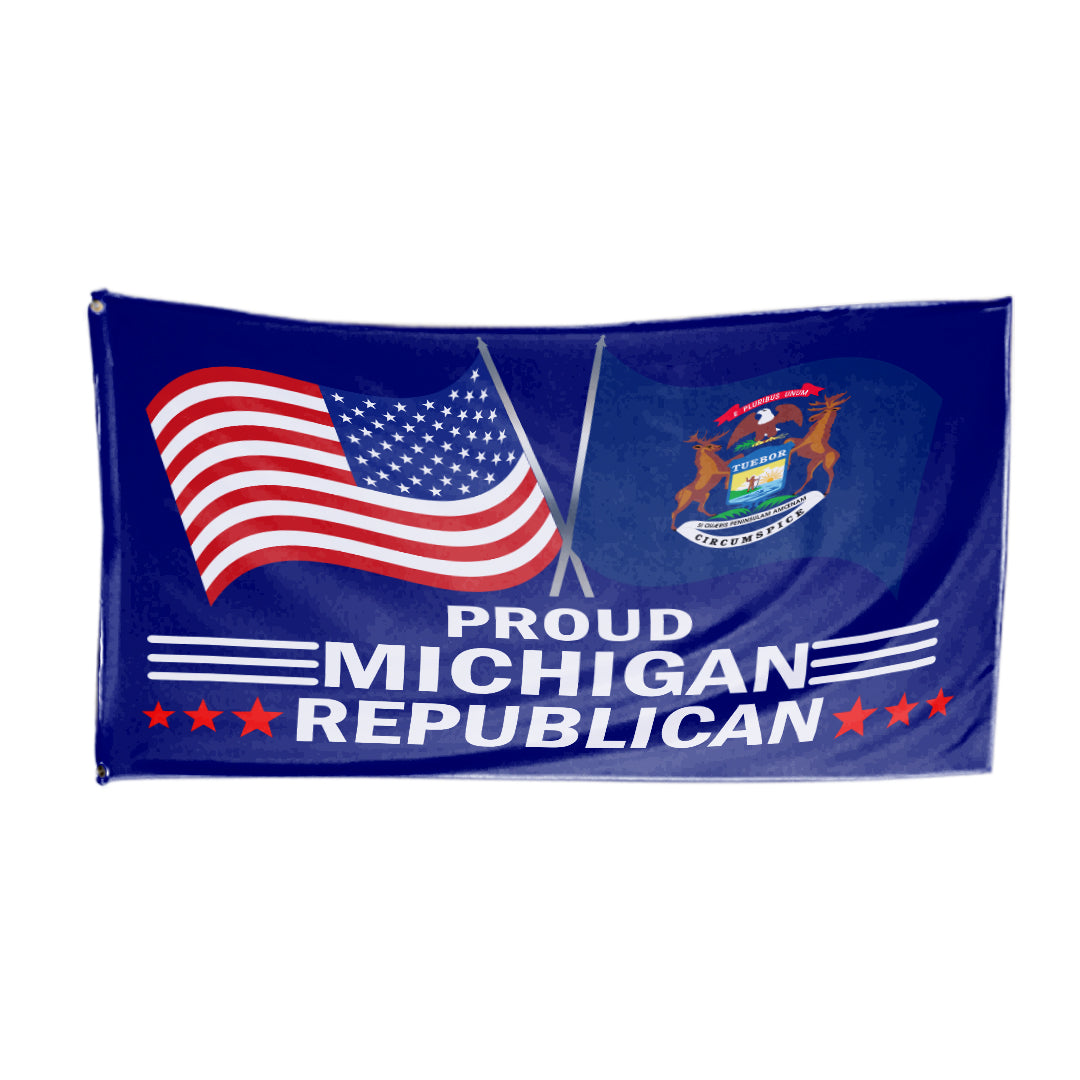 Proud Michigan Republican 3 x 5 Flag - Limited Edition Flags