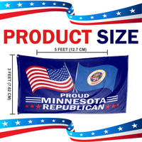 Proud Minnesota Republican 3 x 5 Flag - Limited Edition Flags