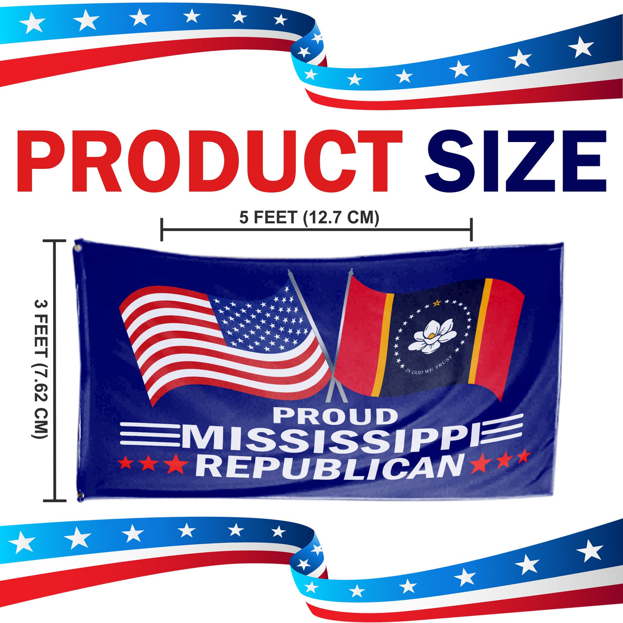 Proud Mississippi Republican 3 x 5 Flag - Limited Edition Flags
