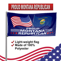 Proud Montana Republican 3 x 5 Flag - Limited Edition Flags