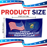 Proud Montana Republican 3 x 5 Flag - Limited Edition Flags