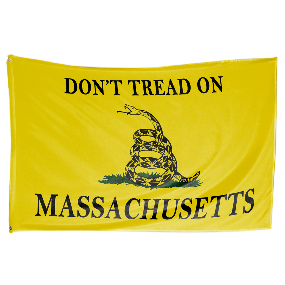 Don't Tread on Massachusetts 3 x 5 Gadsden Flag - Limited Edition