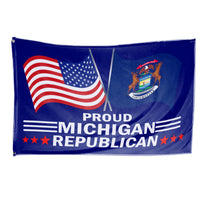 Proud Michigan Republican 3 x 5 Flag - Limited Edition Flags