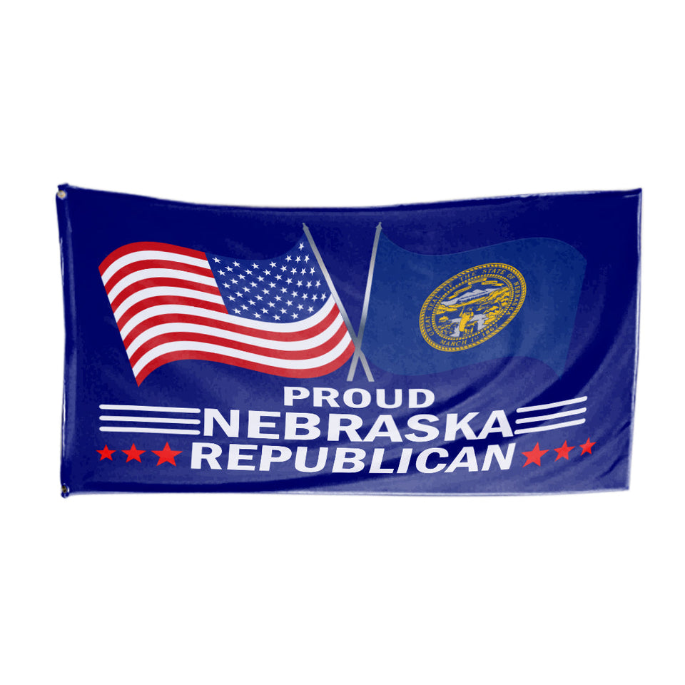 Proud Nebraska Republican 3 x 5 Flag - Limited Edition Flags