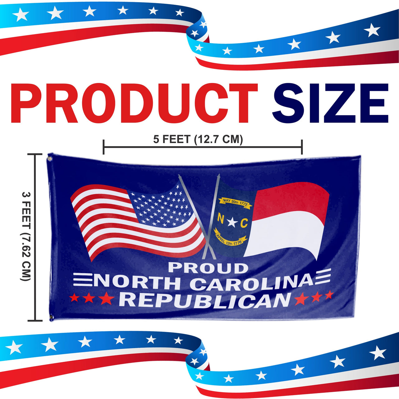 Proud North Carolina Republican 3 x 5 Flag - Limited Edition Flags