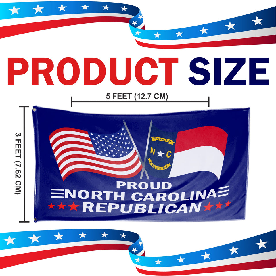 Proud North Carolina Republican 3 x 5 Flag - Limited Edition Flags