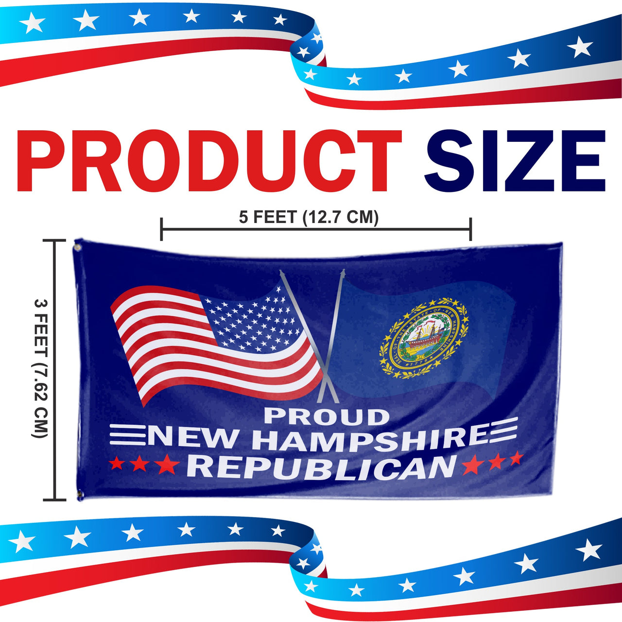 Proud New Hampshire 3 x 5 Flag - Limited Edition Flags