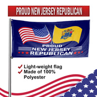 Proud New Jersey Republican 3 x 5 Flag - Limited Edition Flags
