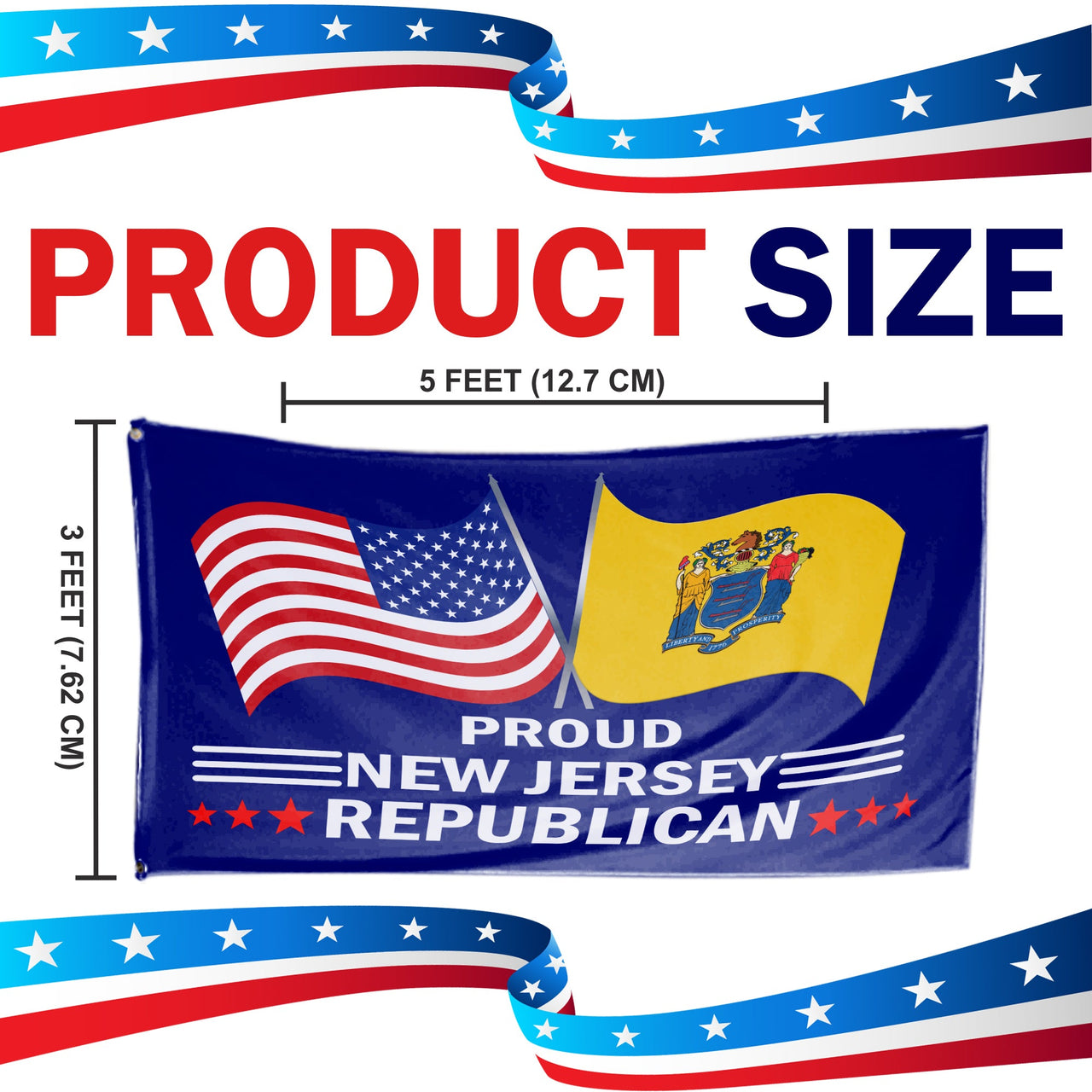 Proud New Jersey Republican 3 x 5 Flag - Limited Edition Flags