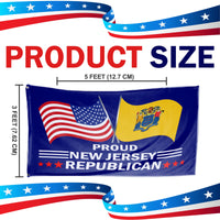 Proud New Jersey Republican 3 x 5 Flag - Limited Edition Flags