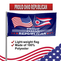 Proud Ohio Republican 3 x 5 Flag - Limited Edition Flags