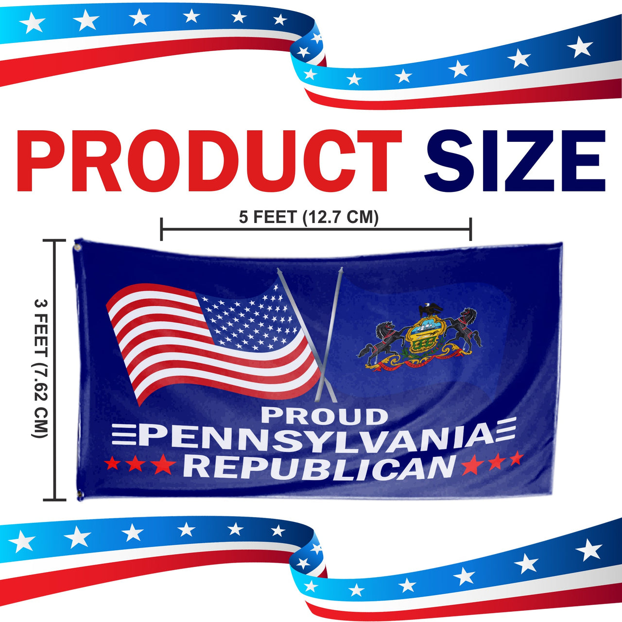 Proud Pennsylvania Republican 3 x 5 Flag - Limited Edition Flags