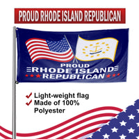 Proud Rhode Island Republican 3 x 5 Flag - Limited Edition Flags