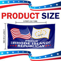 Proud Rhode Island Republican 3 x 5 Flag - Limited Edition Flags