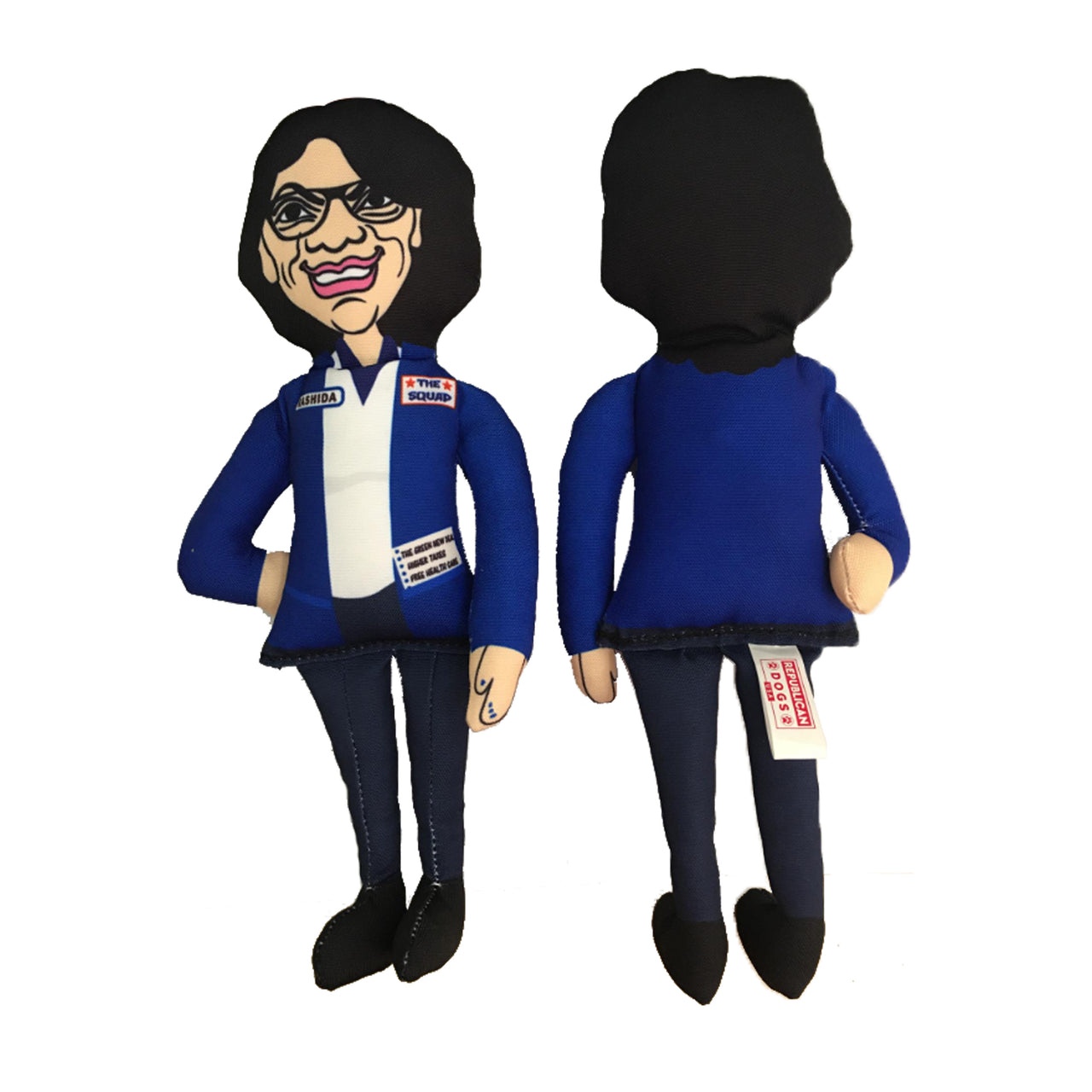 Rashida Tlaib Squad Member Tough Plush Dog Chew Toy with Squeaker - Official Republican Dogs
