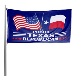 Don't Tread on Texas & Proud Texas Republican 3 x 5 Flag Bundle