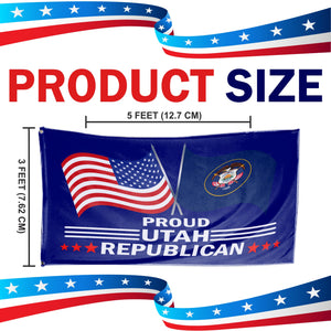 Proud Utah Republican 3 x 5 Flag - Limited Edition Flags