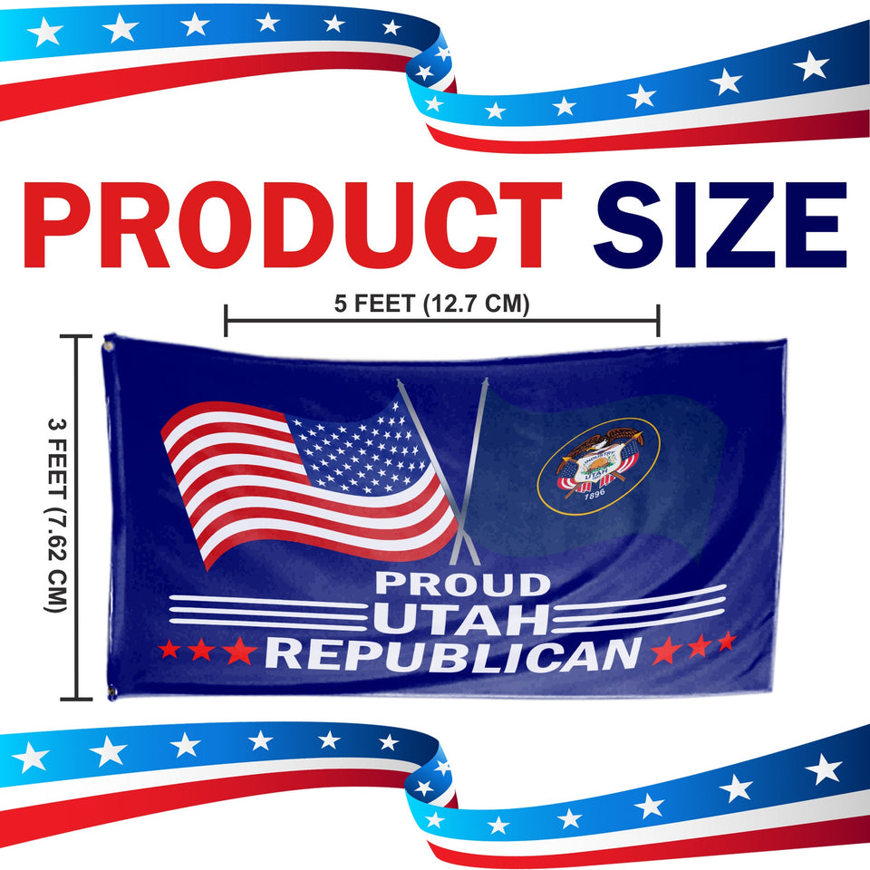 Proud Utah Republican 3 x 5 Flag - Limited Edition Flags