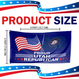 Proud Utah Republican 3 x 5 Flag - Limited Edition Flags