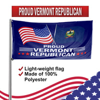Proud Vermont Republican 3 x 5 Flag - Limited Edition Flags