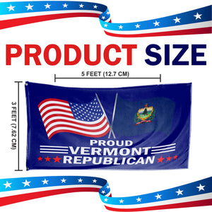 Proud Vermont Republican 3 x 5 Flag - Limited Edition Flags