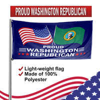 Proud Washington Republican  3 x 5 Flag - Limited Edition Flags