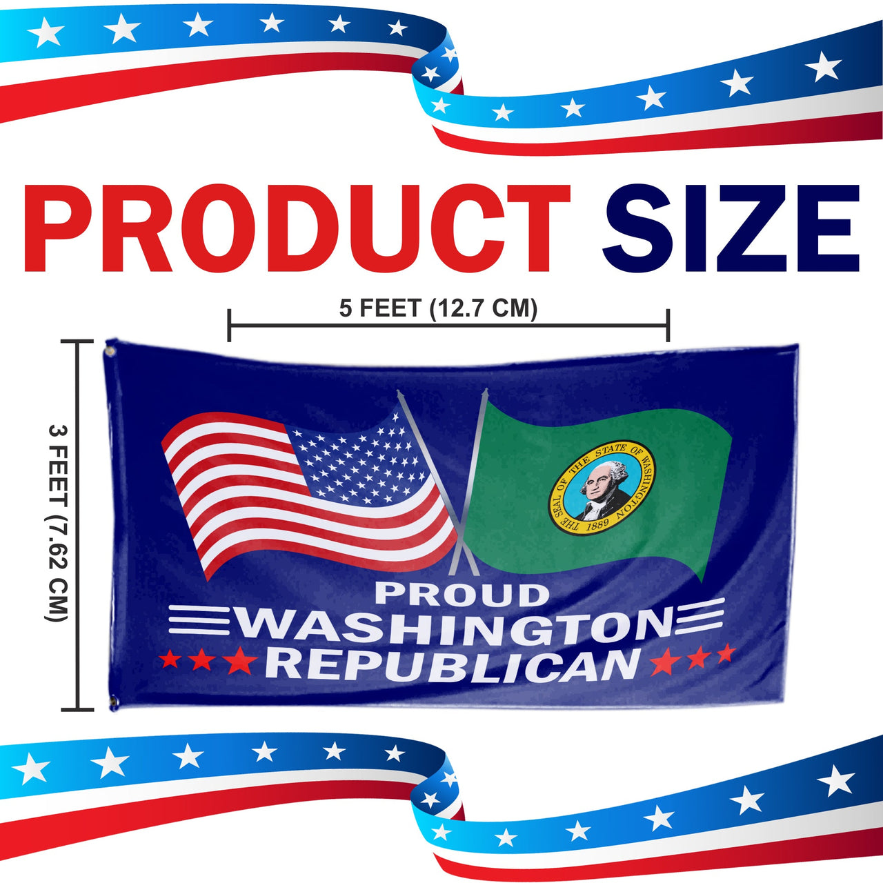 Proud Washington Republican  3 x 5 Flag - Limited Edition Flags